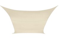 Perel - GSS4360 - Sonnensegel - Quadratisch - 3.6 x 3.6 m - Farbe: Cremeweiß