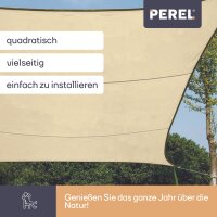 Perel - GSS4360PE - Quadratisches Sonnensegel 3.6 x 3.6 m...