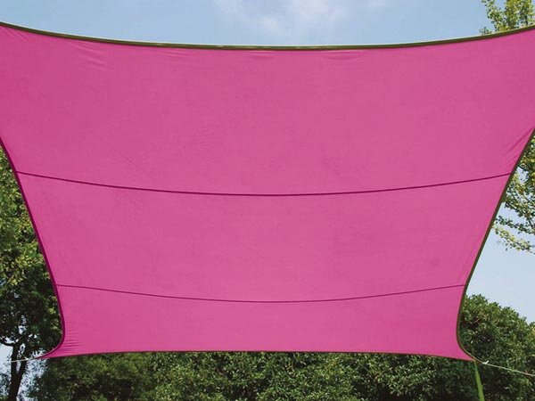SONNENSEGEL - RECHTECKIG - 4 x 3 m - FARBE: FUCHSIA