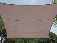 SONNENSEGEL - RECHTECKIG - 4 x 3 m - FARBE: TAUPE