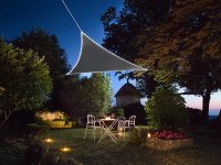 Perel LED Schattensegel 3,6 m Anthrazit | 107 Solar-LEDs...
