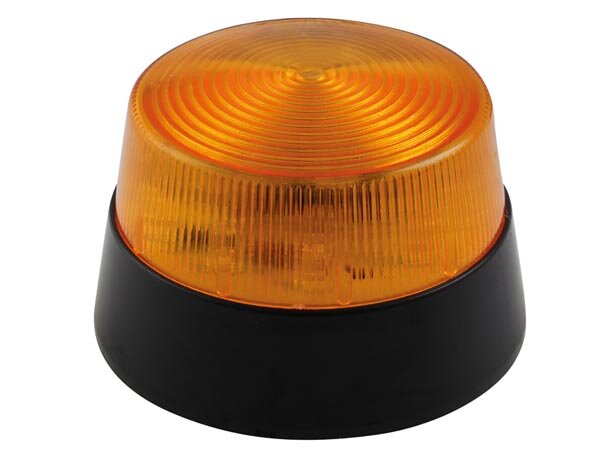 Velleman - HAA40AN - LED-Blitzleuchte orange, 12 V DC, 77 mm, 15 LEDs, Signalleuchte und Warnleuchte