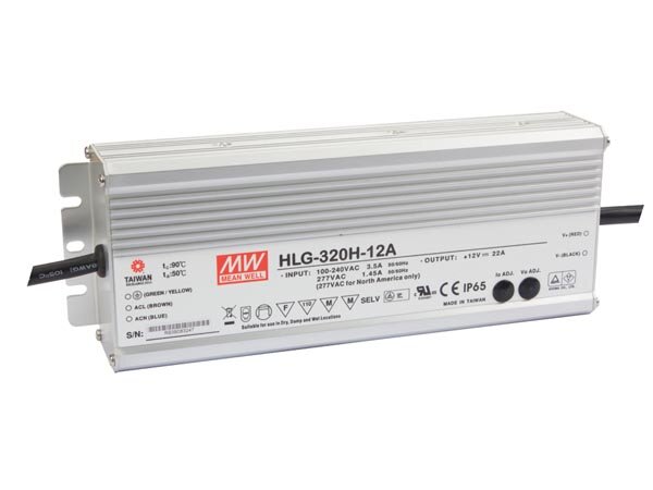 MW - HLG-320H-12A - Schaltnetzteil - 1 AUSGANG - 320 W - 12 V
