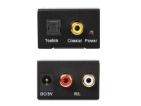 HQ Power - HQM119C - Audio-Konverter - Digital zu analog - Toslink + koaxial zu Cinch - Schwarz