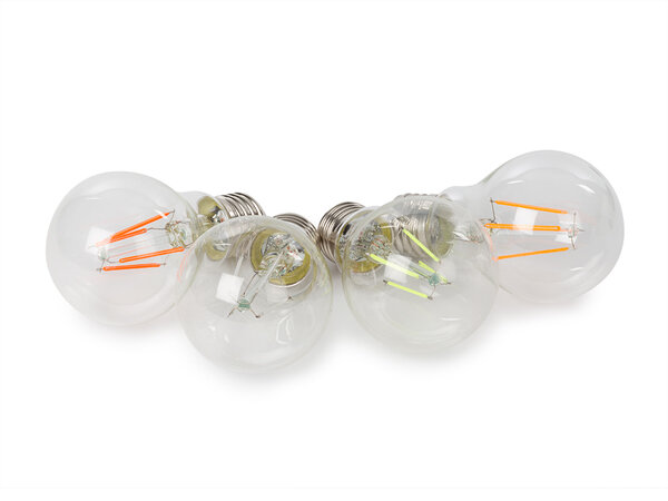 HQ Power - HQPL22030 - LED-Filament-Lampe, transparentes Glasgehäuse, E27, 4 Stück