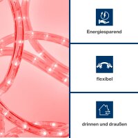 HQ Power - HQRL09003 - LED-Lichtschlauch 9 m - 36 LEDs pro Meter - Rot