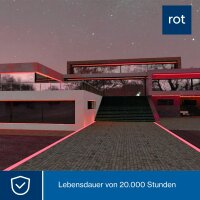 HQ Power - HQRL09003 - LED-Lichtschlauch 9 m - 36 LEDs pro Meter - Rot