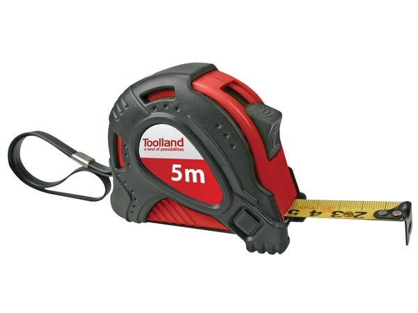 Toolland - HRUT5PRO - Maßband 5m mit Feststellknopf