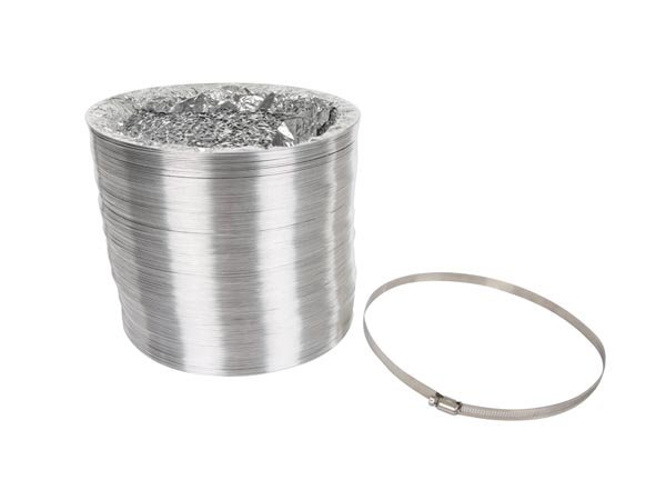 Perel IH0004T Warmluftschlauch 7 m x 24 cm Aluminium
