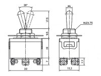Velleman - JS-510GLC - Kippschalter SPDT 1P (ON)-OFF-(ON) 10A/250V