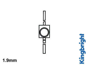 Kingbright - KM-2520ID-01 - LED - Rot Diffus - Festkörper - Subminiatur - 1.9 mm