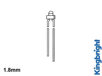 Kingbright - LED - Gelb Diffus - Standard - 1.8 mm