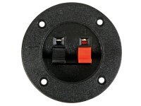 HQ Power - LSC1 - Lautsprecheranschluss, rund, Federklemmen, Ø 76,2 mm, schwarz