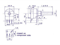 Velleman - M001AMS - Potentiometer / Potmeter Mono LIN 1m...