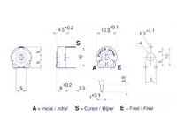 Piher - M001SH - Trimmer 1M (Klein - Hor - für Schraubendreher)