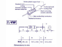 Velleman - MA56K0 - Metallfilm Widerstand 1/4W 56K