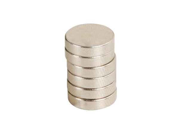 Ultra starke Neodym-Scheibenmagnete Set 6 Stück, mini runde Magnete Ø12x3 mm mit Nickelbeschichtung, starke Kühlschrankmagnete für Magnettafel Büro Werkstatt Hobby