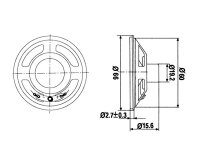 HQPOWER - Mini Lautsprecher  - 2W / 8 OHM - Ø 66mm