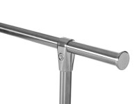Perel - MP61 - Metall Kleiderständer freistehend mit 1 Kleiderstange - 125 x 50 x 130 cm