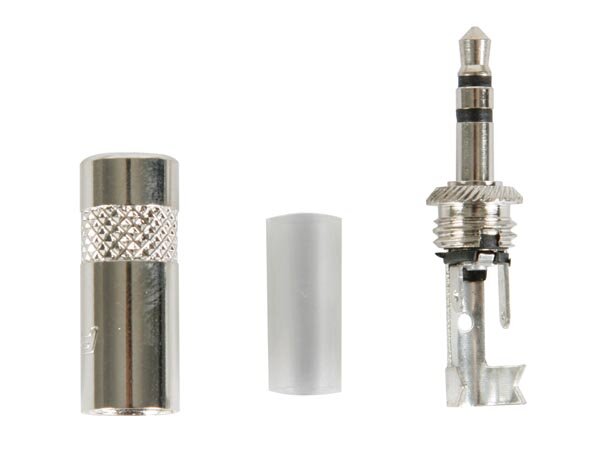 REAN - 3.5mm-KLINKENSTECKER - 3-POLIG - METALLGEHÄUSE MIT CRIMP-ZUGENTLASTUNG