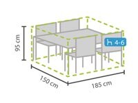 Perel - OCGS-M - Schutzhülle für Rechteckiges Lounge-Set - M