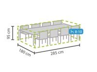 Perel - OCGS-XL - Schutzhülle für Rechteckiges Lounge-Set - XL