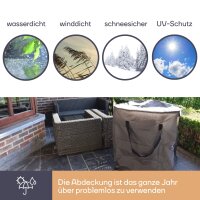 Perel - OCLCB - Schutzhülle für Gartenkissen 75 x 75 x 90 cm, wasserabweisende Aufbewahrungstasche für draußen