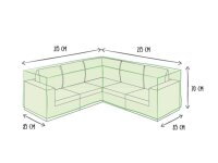 Perel - OCLSL215 - Schutzhülle für L-Förmiges Lounge-Set - 215 cm