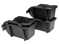 Perel - OMSB10SET - Sichtlagerboxen-Set - 8-tlg. - 103 x 165 x 75 mm - schwarz