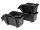 Perel - OMSB10SET - Sichtlagerboxen-Set - 8-tlg. - 103 x 165 x 75 mm - schwarz