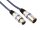 HQ Power - PAC101 - DMX Kabel 1m, XLR männlich-weiblich, vergoldete Stecker