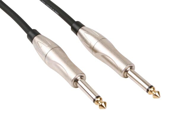 PROFESSIONELLES PATCHKABEL, 6.35mm MONO-KLINKENSTECKER AUF 6.35mm MONO-KLINKENSTECKER (2m)