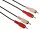 Velleman - PAC204B015N - Audiokabel, 2 x RCA auf 2 x RCA, vergoldete Anschlüsse, 1.5 m, schwarz