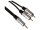 3.5mm STEREO-STECKER AUF 2 x AUDIO CINCH-STECKER / STANDARD / 2.5 m - VERGOLDET