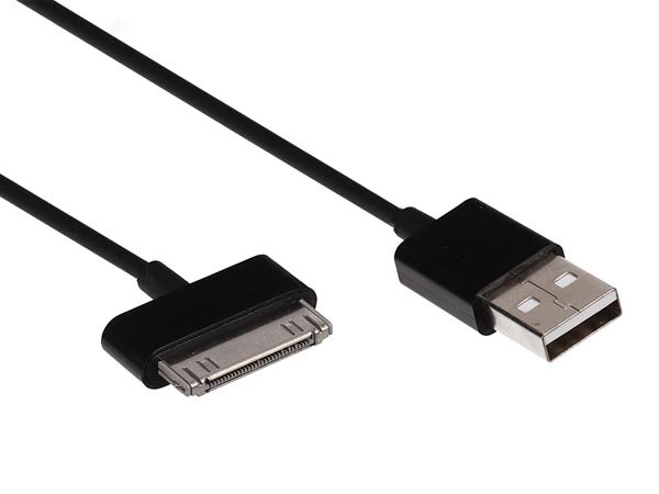 Velleman - PCMP66BN - Apple® Kabel - 30-Polig (Stecker) auf USB 2.0 A (Stecker) - Schwarz - 1 m