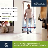 Velleman - PEM7D - IR-Lichtschranke Reflektor mit Kabel, Infrarot Lichtschranke, Bewegungssensor
