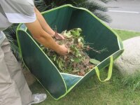 Toolland - PM2013 - Gartensack, quadratisch, Polyester, Grün/Weiß, 290 Liter