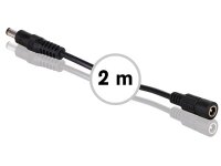 HQ Power - PSS6EDC2M - Verlängerungskabel mit DC-Stecker/-Buchse - 2 m - SCHWARZ