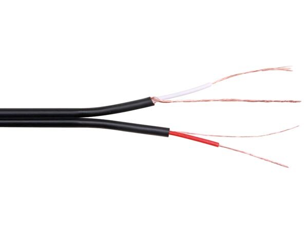 DOPPELT GESCHIRMTES AUDIOKABEL 2 x 0.14mm² SCHWARZ