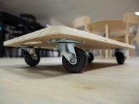 Toolland - QT115 - Möbelroller, mit rutschfester Beschichtung, 4 Pads, integrierter Griff, 4 Gummi-Lenkrollen, aus Sperrholz, Tragfähigkeit bis zu 400 kg, gut manövrierbar, 10,5 x 65 x 40 cm