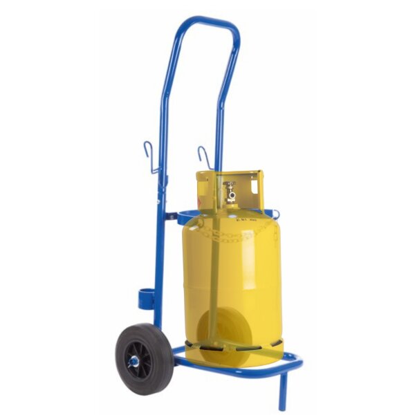 Toolland - QT118 - Gasflaschenwagen - Blau - 100 kg Tragkraft - geeignet für Propan Butan Flaschen Bierfässer Innen Außen