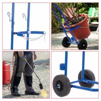 Toolland - QT118 - Gasflaschenwagen - Blau - 100 kg Tragkraft - geeignet für Propan Butan Flaschen Bierfässer Innen Außen