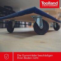 Toolland - QT407 - Transportroller, Möbelheber, Rollbrett mit 4 Lenkrollen, Multiplexplatte, Tragkraft 400 kg