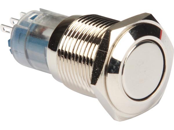 Velleman - R1600 - Drucktaster - Rund - Metall SPDT 1NO 1NC