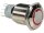 Velleman - R1600R - Drucktaster - Rund - Metall - SPDT 1NO 1NC - Rote Ringbeleuchtung