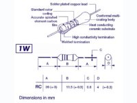 Widerstand 820 Ohm 1W | Kohleschichtwiderstand RC820E0