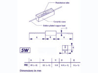 Velleman - RE22E0 - Widerstand / Resistor - 5W 22E0