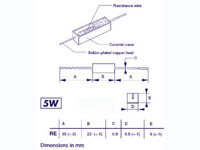 Velleman - RE820E0 - Widerstand 5W 820E