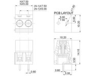 Velleman - SCREW02PG7 - Professionelle Lüsterklemme, 2-Polig, Grün, Pitch 7.5 mm