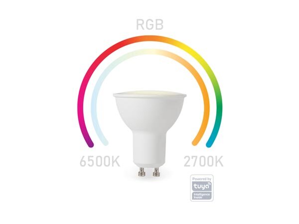 Perel - SMART1202 - RGB Smart-WI-FI-Lampe - Kaltweiß & Warmweiß - E10 - GU10